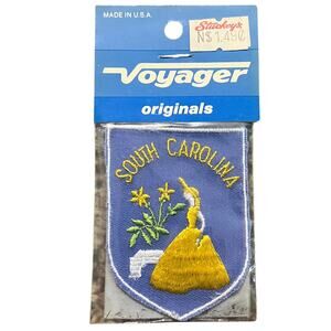 Vintage Voyager Brand South Carolina State Souvenir Travel Tourism Sew-On Patch